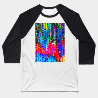 Fluid Art & Circle Doodle Abstract Baseball T-Shirt